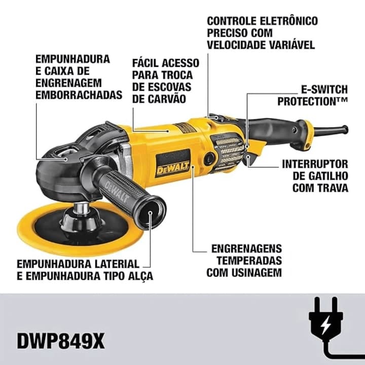 Lixadeira Politriz Angular 220v Dwp849x-b2 - Dewalt