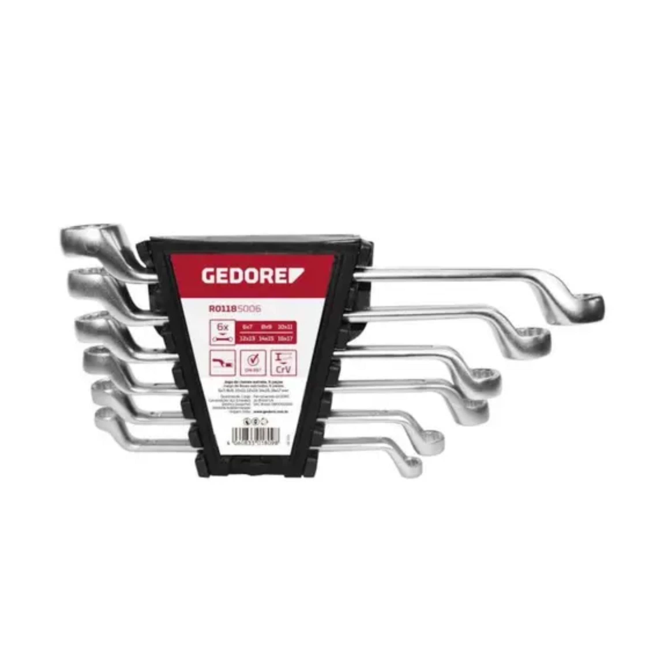 Jogo De Chave Estrela 6 A 17mm Com 6 Peças – Gedore Red | Precisão, Força E Durabilidade Profissiona