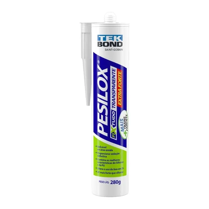 Adesivo Adespec Pesilox Fixtudo Transparente 280g - Fixação E Vedação Profissional Adesivo Adespec Pesilox Fixtudo Transparente 280g - Fixação E Vedação Profissional
