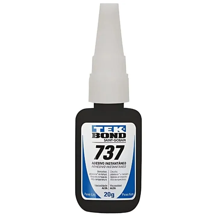 Adesivo Instantâneo 737 Preto 20g - Tekbond Adesivo Instantâneo 737 Preto 20g - Tekbond