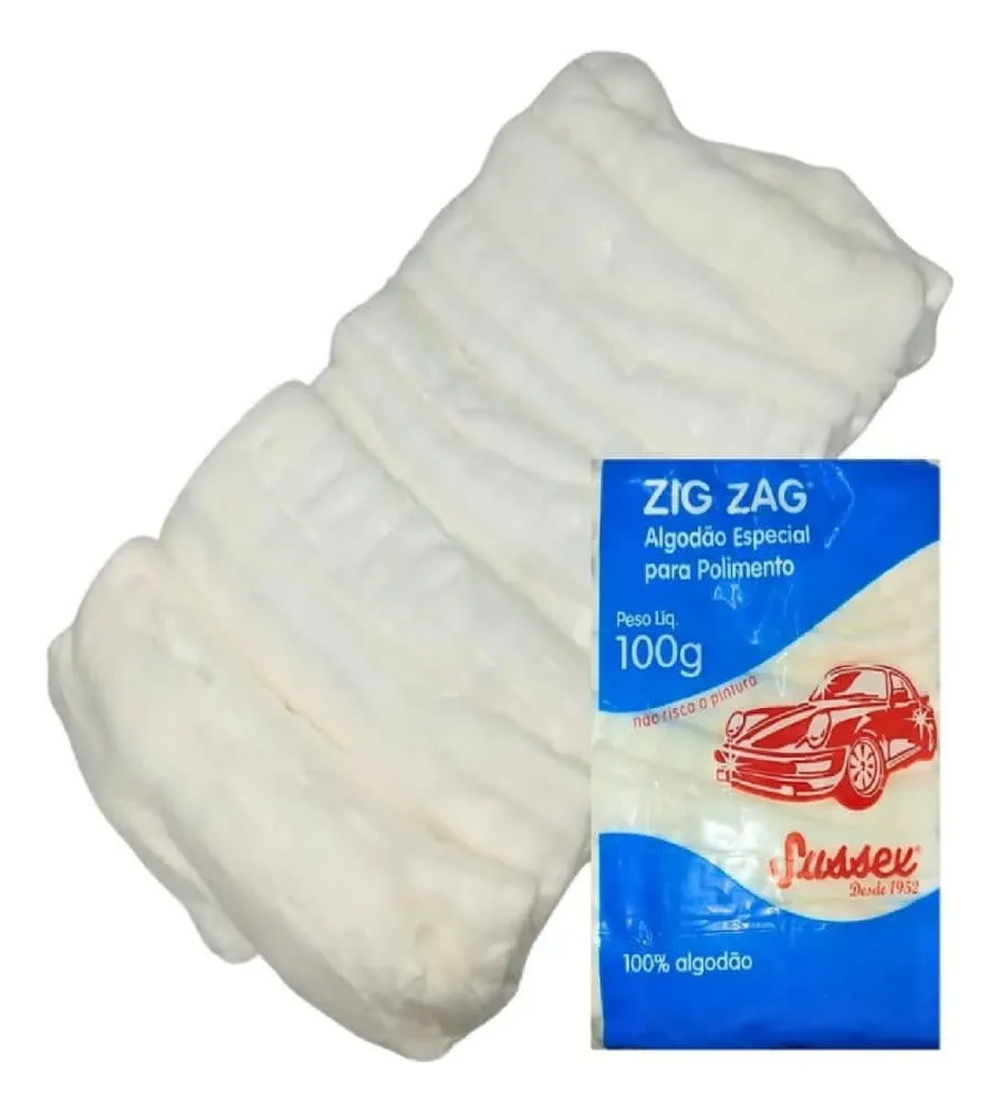 Algodão Zig Zag Automotivo – Limpeza E Acabamento Profissional Com Toque Suave