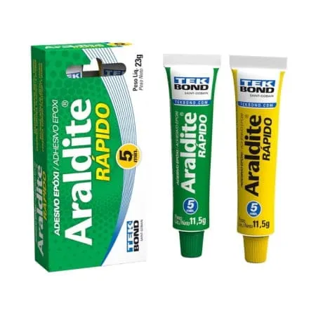 Araldite Rapido 5 Minutos Tekbond Adesivo Epoxi de Cura Ultra Rapida e Alta Resistencia Araldite Rapido 5 Minutos Tekbond Adesivo Epoxi de Cura Ultra Rapida e Alta Resistencia