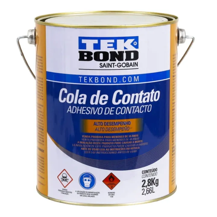 Cola De Contato 2,8kg - Tekbond | Alta Aderência E Resistência Profissional Cola De Contato 2,8kg - Tekbond | Alta Aderência E Resistência Profissional