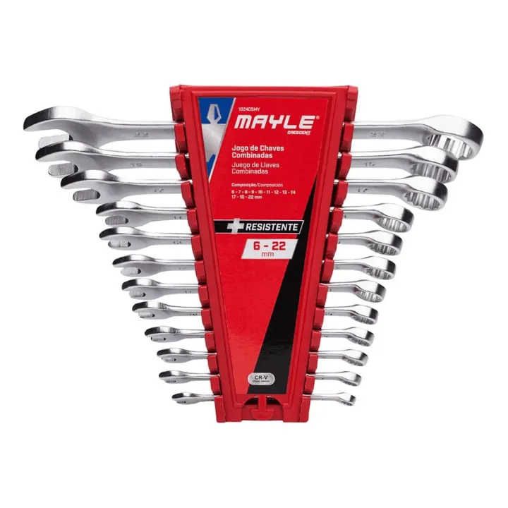 Jogo De Chaves Combinadas 6 A 22 Mm - 12 Peças - Mayle