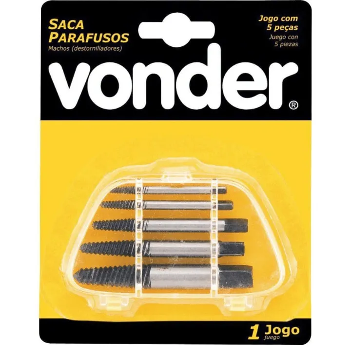 Jogo Saca Parafuso Com 5 Peças – Vonder | Remoção Rápida E Segura De Parafusos Quebrados