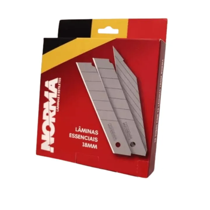 Kit Com 100 Lâminas 18mm Para Estilete – Norma | Precisão E Durabilidade Para Cortes Profissionais