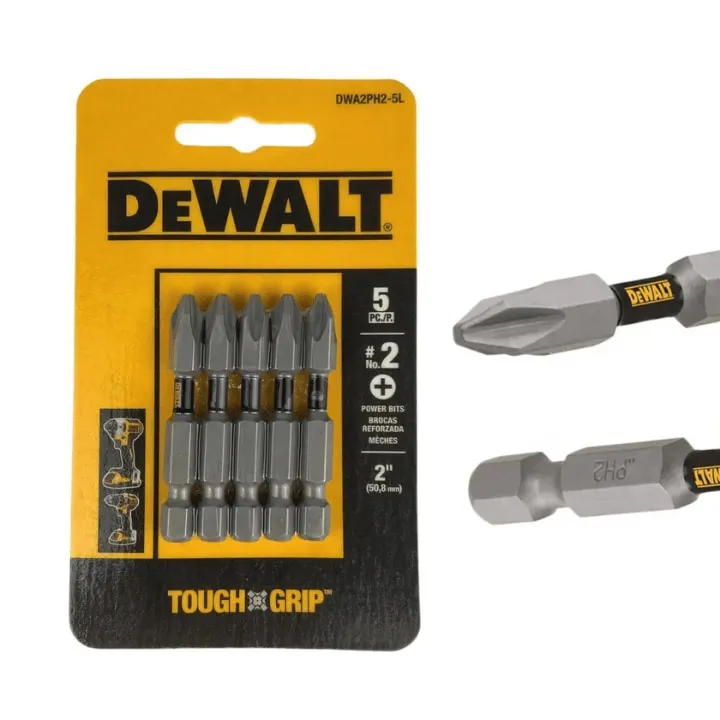 Ponta Phillips Bit 2 Dwa2ph2-5 C/ 5 Peças - Dewalt Ponta Phillips Bit 2 Dwa2ph2-5 C/ 5 Peças - Dewalt